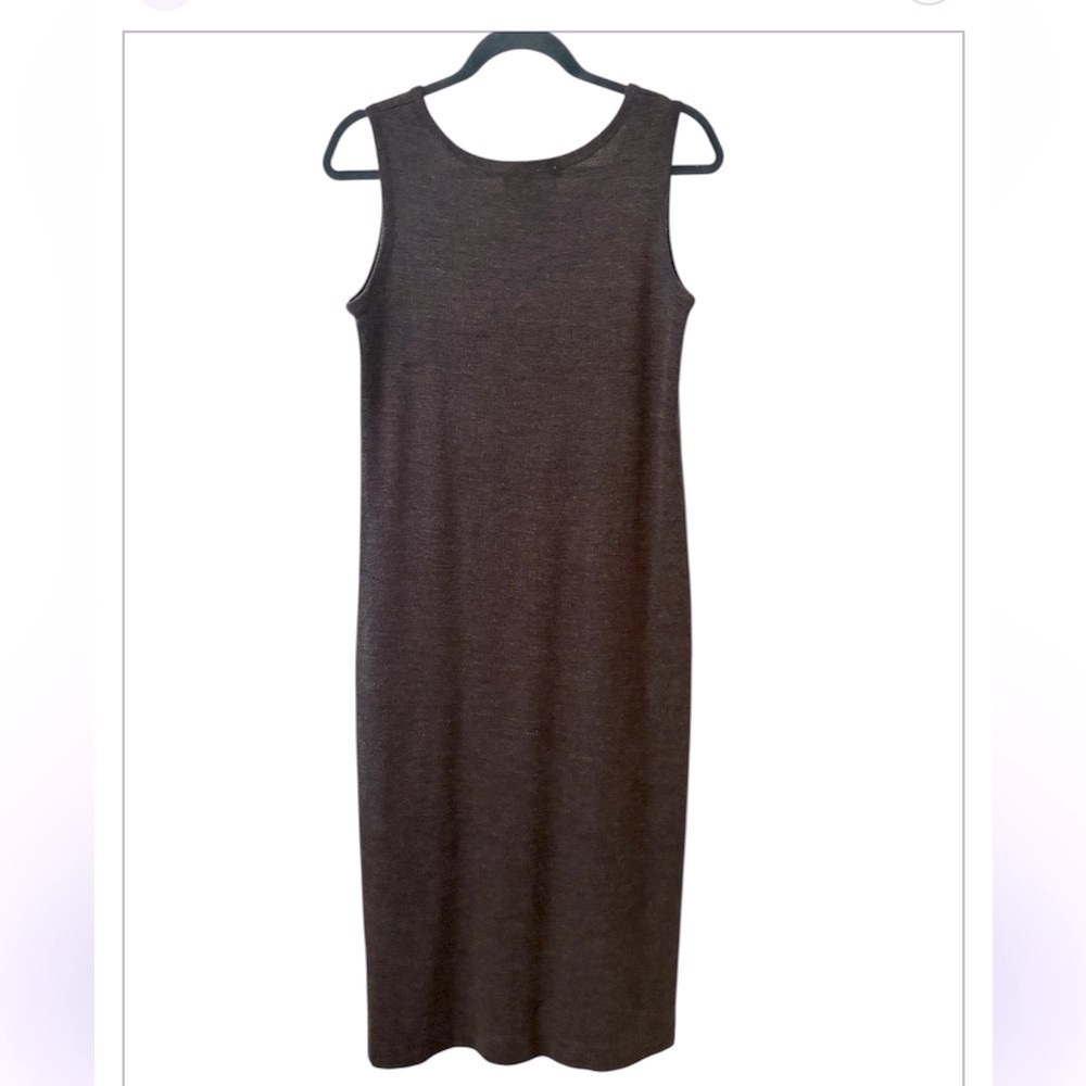Vintage Carole Little Gray Cottagecore Lagenlook Sleeveless Pocket Dress PM - Picture 2 of 10